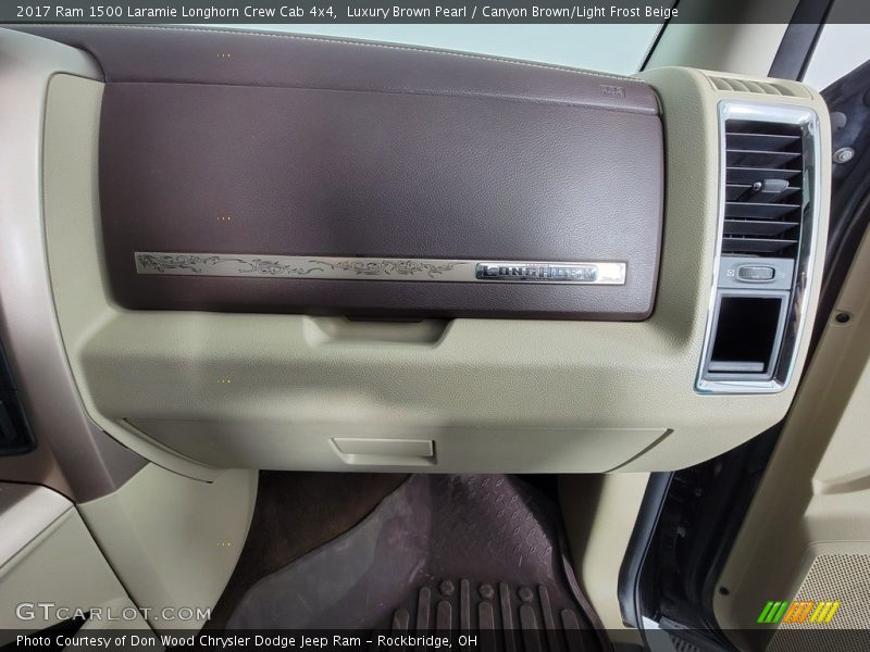 Luxury Brown Pearl / Canyon Brown/Light Frost Beige 2017 Ram 1500 Laramie Longhorn Crew Cab 4x4