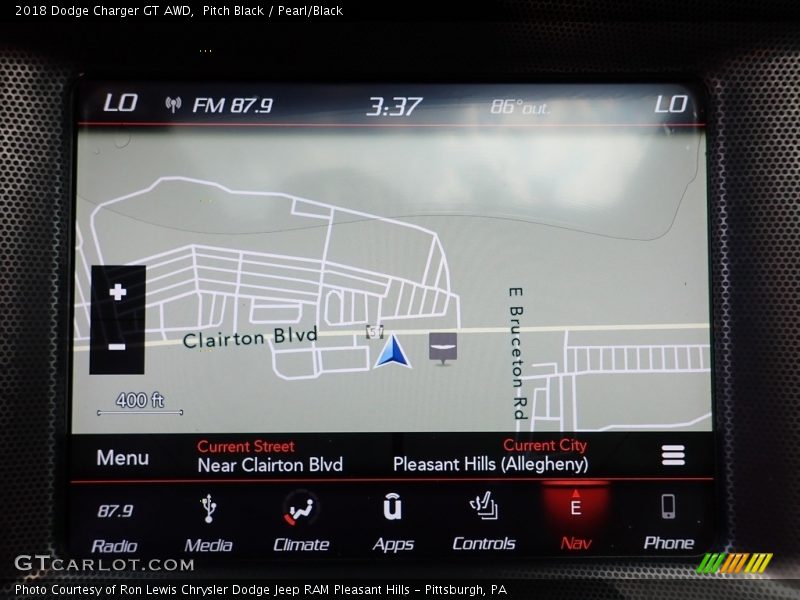 Pitch Black / Pearl/Black 2018 Dodge Charger GT AWD