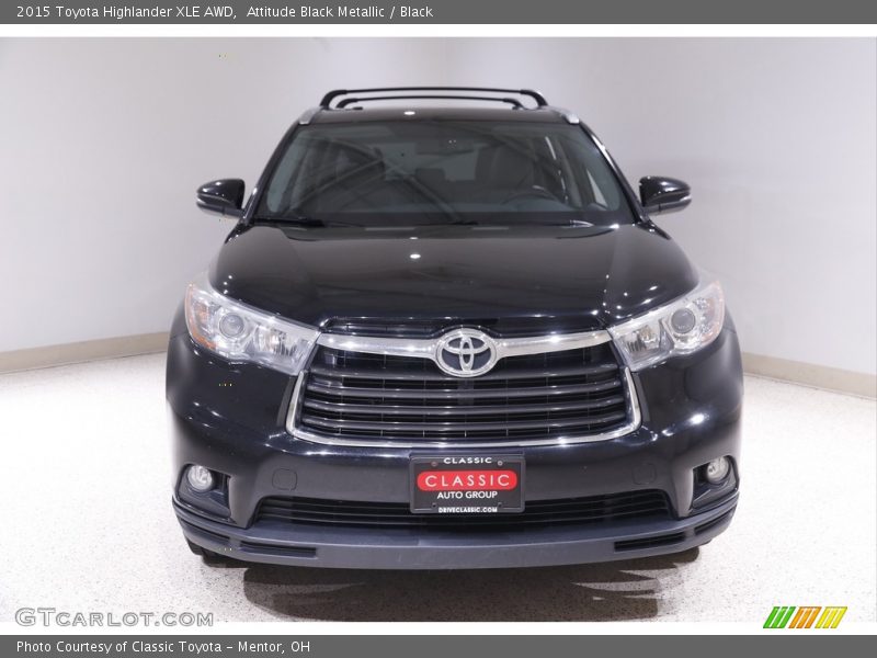 Attitude Black Metallic / Black 2015 Toyota Highlander XLE AWD