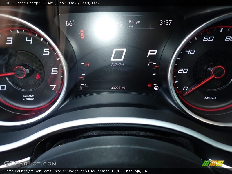 Pitch Black / Pearl/Black 2018 Dodge Charger GT AWD