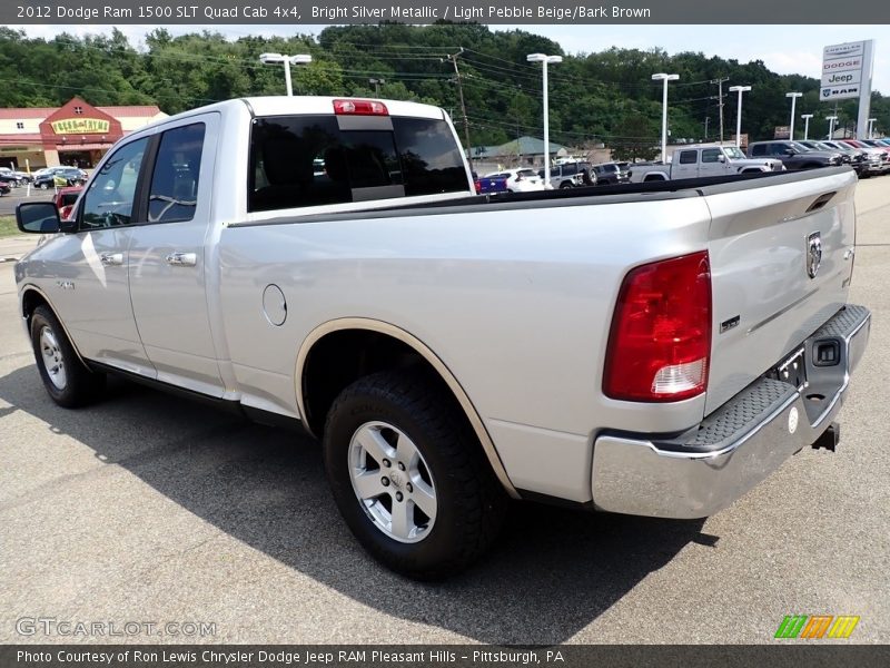 Bright Silver Metallic / Light Pebble Beige/Bark Brown 2012 Dodge Ram 1500 SLT Quad Cab 4x4
