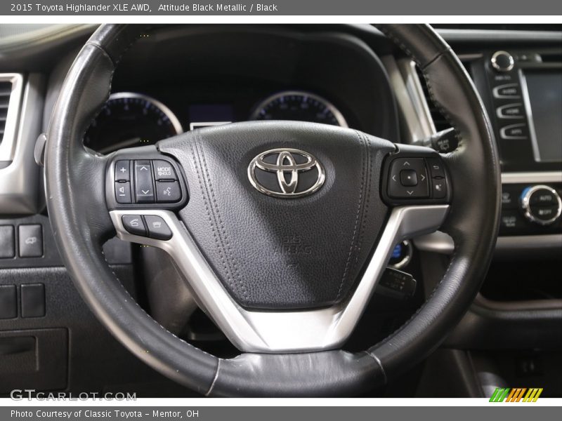 Attitude Black Metallic / Black 2015 Toyota Highlander XLE AWD