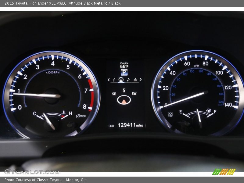 Attitude Black Metallic / Black 2015 Toyota Highlander XLE AWD