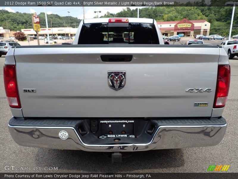 Bright Silver Metallic / Light Pebble Beige/Bark Brown 2012 Dodge Ram 1500 SLT Quad Cab 4x4