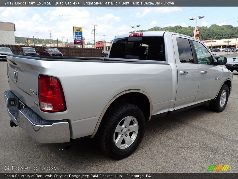 Bright Silver Metallic / Light Pebble Beige/Bark Brown 2012 Dodge Ram 1500 SLT Quad Cab 4x4