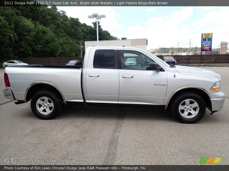 Bright Silver Metallic / Light Pebble Beige/Bark Brown 2012 Dodge Ram 1500 SLT Quad Cab 4x4