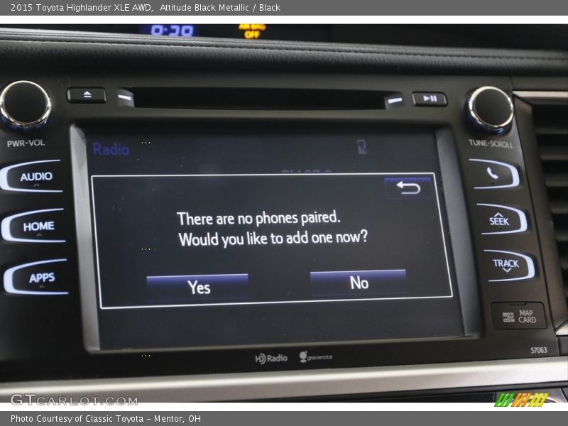 Attitude Black Metallic / Black 2015 Toyota Highlander XLE AWD