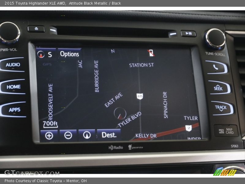 Attitude Black Metallic / Black 2015 Toyota Highlander XLE AWD