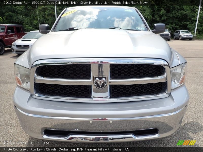 Bright Silver Metallic / Light Pebble Beige/Bark Brown 2012 Dodge Ram 1500 SLT Quad Cab 4x4