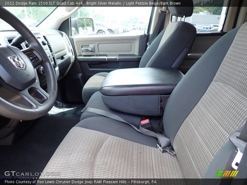 Bright Silver Metallic / Light Pebble Beige/Bark Brown 2012 Dodge Ram 1500 SLT Quad Cab 4x4