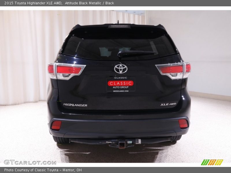 Attitude Black Metallic / Black 2015 Toyota Highlander XLE AWD