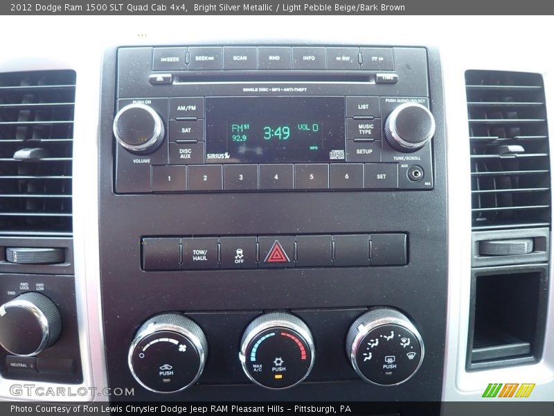 Bright Silver Metallic / Light Pebble Beige/Bark Brown 2012 Dodge Ram 1500 SLT Quad Cab 4x4
