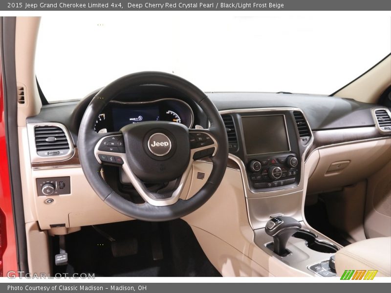 Deep Cherry Red Crystal Pearl / Black/Light Frost Beige 2015 Jeep Grand Cherokee Limited 4x4