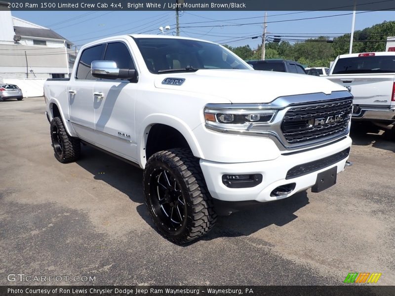 Bright White / Light Mountain Brown/Black 2020 Ram 1500 Limited Crew Cab 4x4