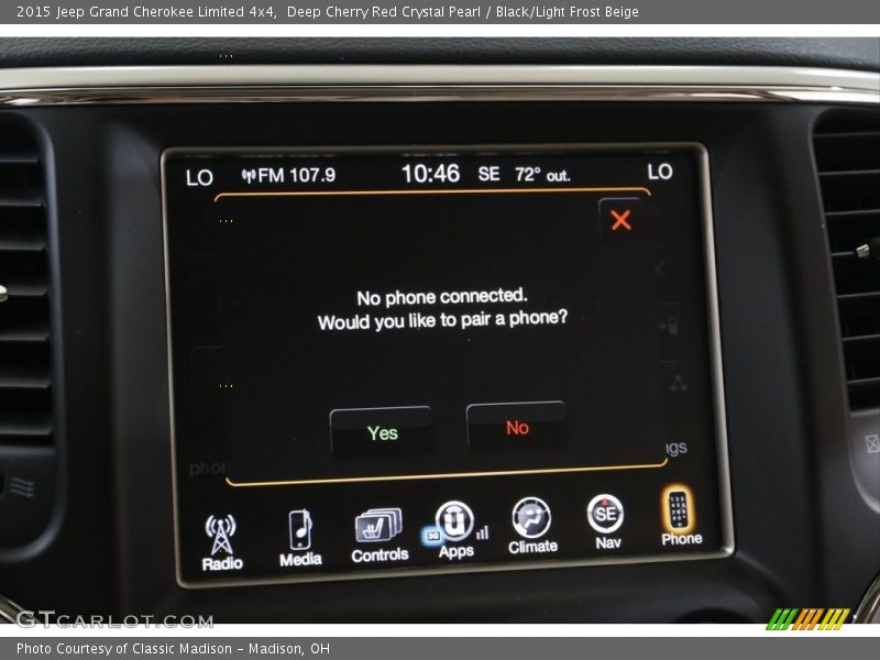 Deep Cherry Red Crystal Pearl / Black/Light Frost Beige 2015 Jeep Grand Cherokee Limited 4x4