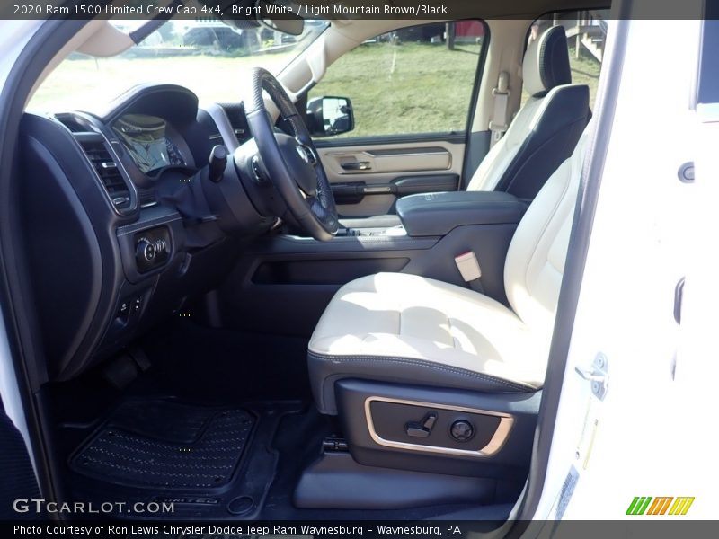 Bright White / Light Mountain Brown/Black 2020 Ram 1500 Limited Crew Cab 4x4