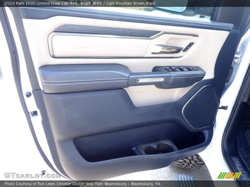 Bright White / Light Mountain Brown/Black 2020 Ram 1500 Limited Crew Cab 4x4