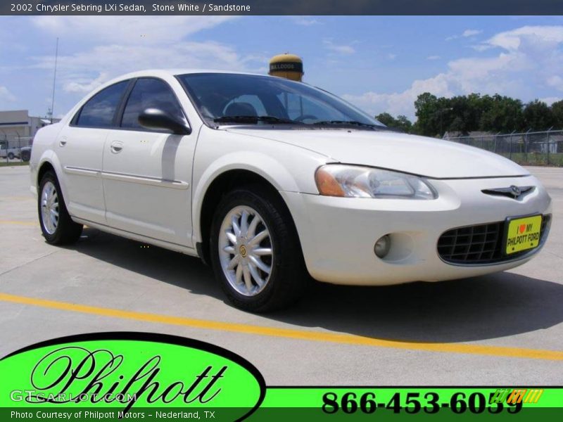 Stone White / Sandstone 2002 Chrysler Sebring LXi Sedan