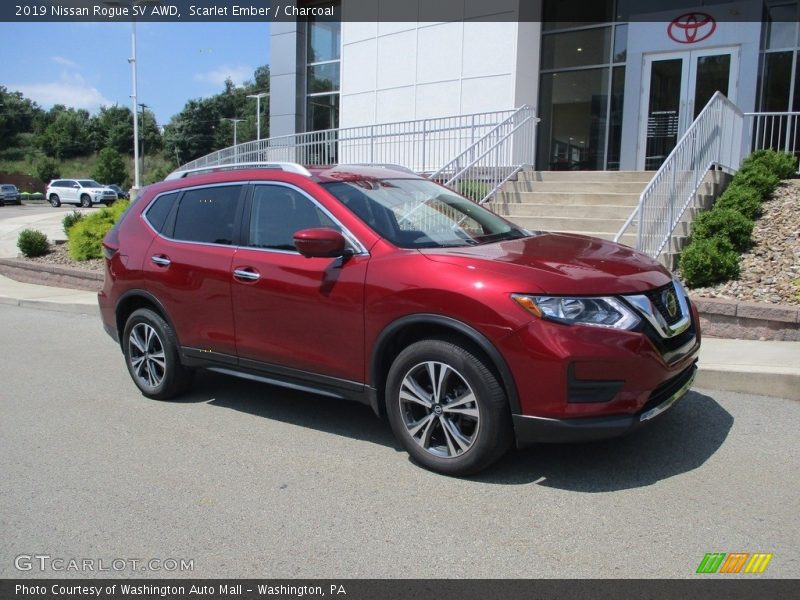 Scarlet Ember / Charcoal 2019 Nissan Rogue SV AWD