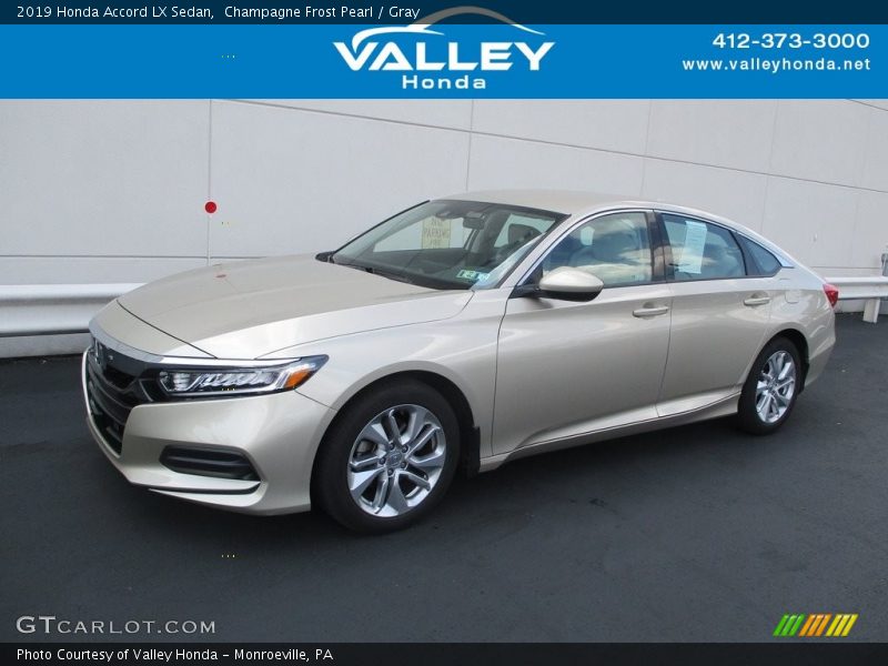 Champagne Frost Pearl / Gray 2019 Honda Accord LX Sedan