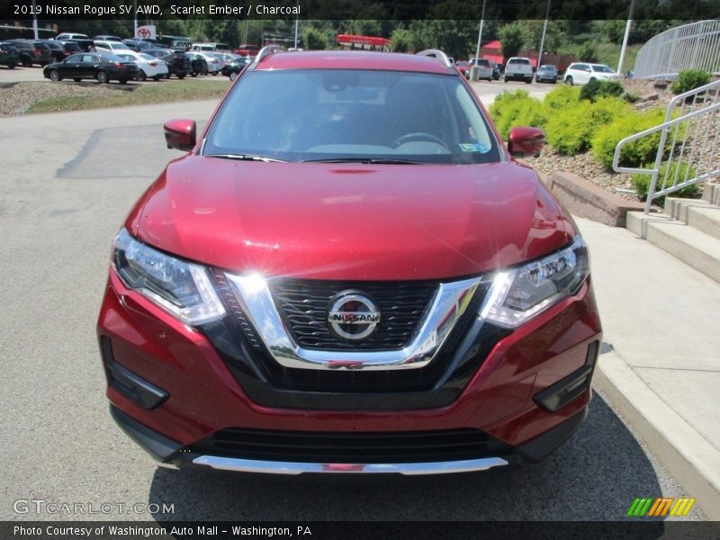 Scarlet Ember / Charcoal 2019 Nissan Rogue SV AWD