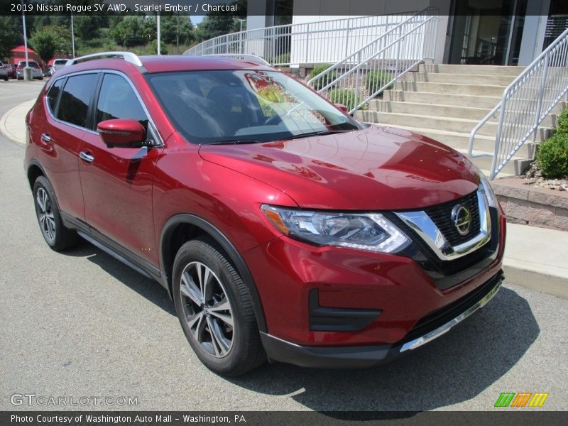 Scarlet Ember / Charcoal 2019 Nissan Rogue SV AWD