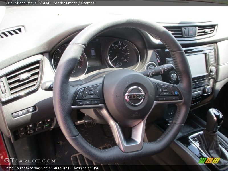 Scarlet Ember / Charcoal 2019 Nissan Rogue SV AWD