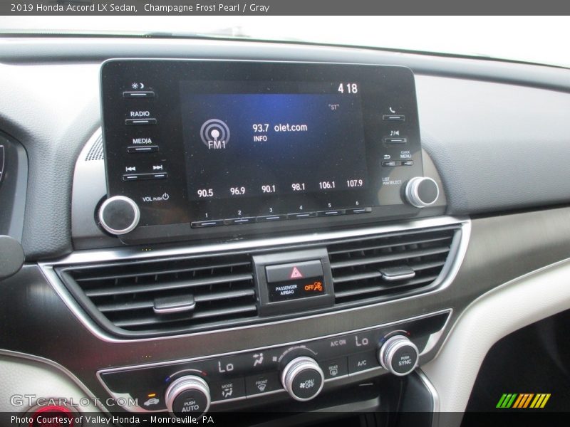 Champagne Frost Pearl / Gray 2019 Honda Accord LX Sedan