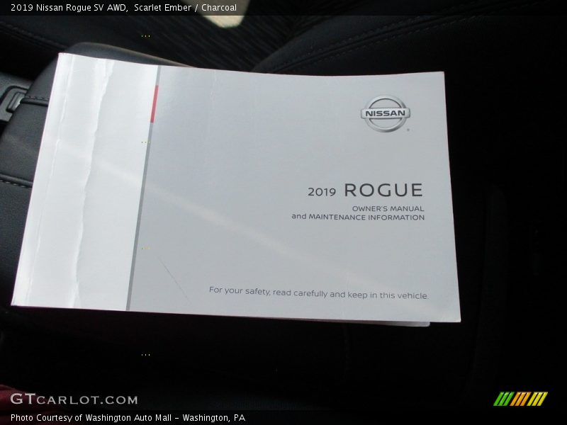 Scarlet Ember / Charcoal 2019 Nissan Rogue SV AWD