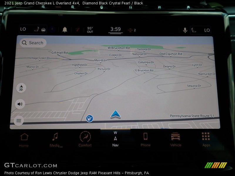 Navigation of 2021 Grand Cherokee L Overland 4x4