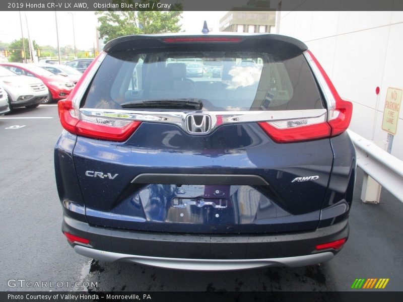Obsidian Blue Pearl / Gray 2019 Honda CR-V LX AWD
