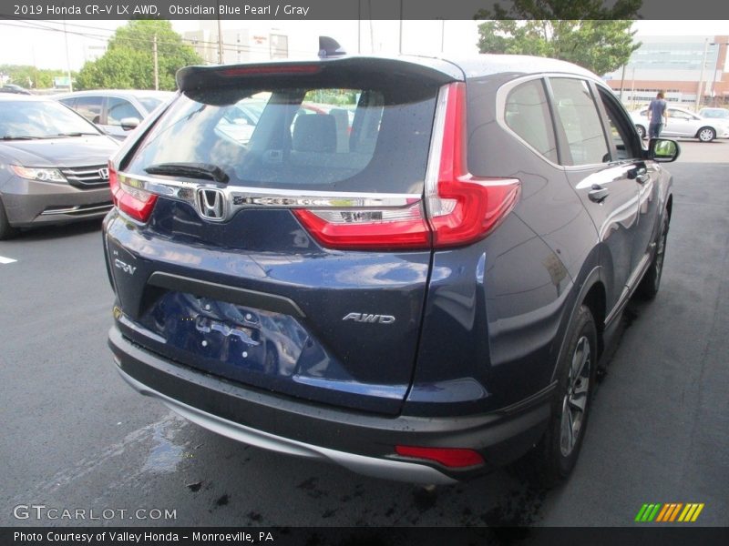 Obsidian Blue Pearl / Gray 2019 Honda CR-V LX AWD