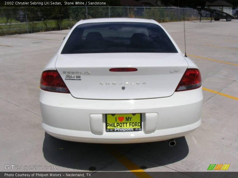 Stone White / Sandstone 2002 Chrysler Sebring LXi Sedan