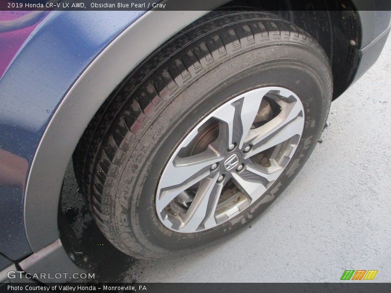 Obsidian Blue Pearl / Gray 2019 Honda CR-V LX AWD