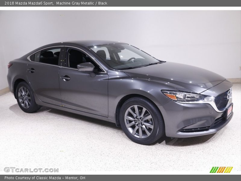 Machine Gray Metallic / Black 2018 Mazda Mazda6 Sport