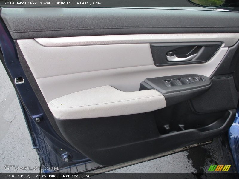 Obsidian Blue Pearl / Gray 2019 Honda CR-V LX AWD