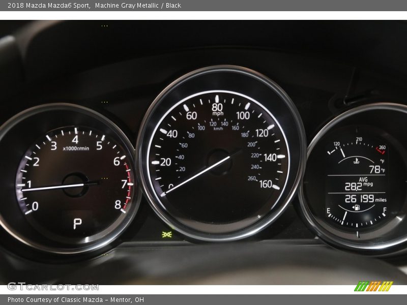 Machine Gray Metallic / Black 2018 Mazda Mazda6 Sport