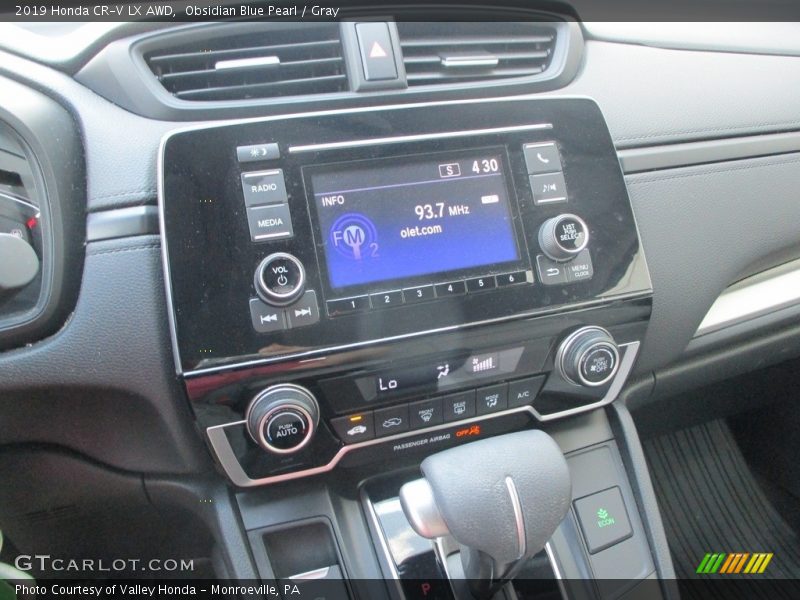 Obsidian Blue Pearl / Gray 2019 Honda CR-V LX AWD