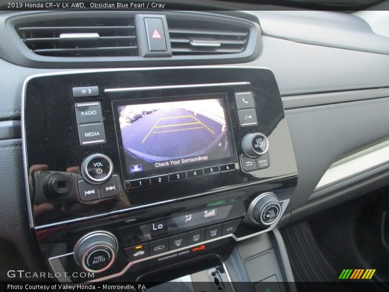 Obsidian Blue Pearl / Gray 2019 Honda CR-V LX AWD