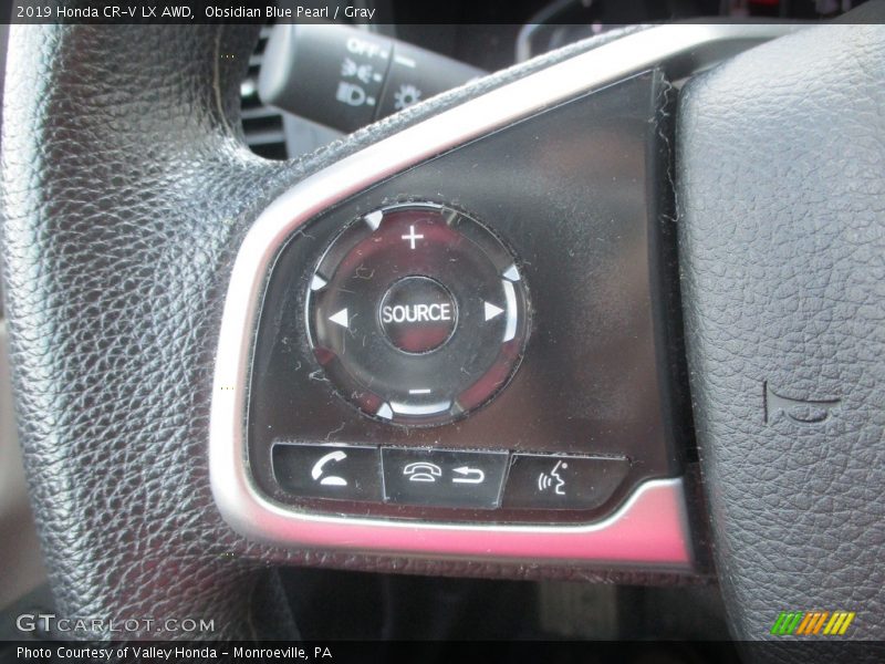 Obsidian Blue Pearl / Gray 2019 Honda CR-V LX AWD