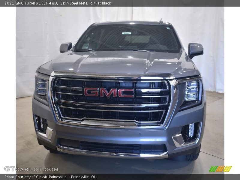 Satin Steel Metallic / Jet Black 2021 GMC Yukon XL SLT 4WD