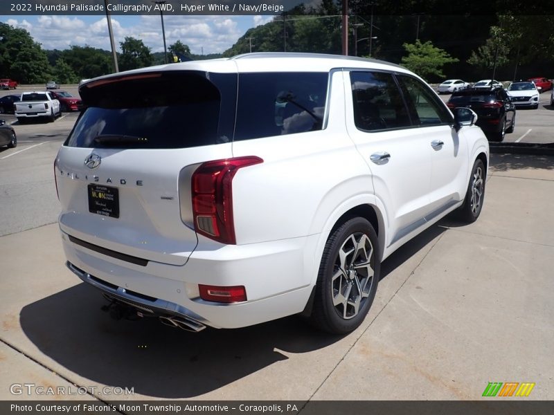 Hyper White / Navy/Beige 2022 Hyundai Palisade Calligraphy AWD