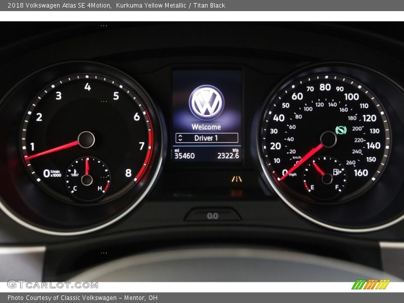 Kurkuma Yellow Metallic / Titan Black 2018 Volkswagen Atlas SE 4Motion