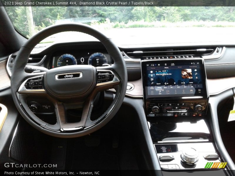 Diamond Black Crystal Pearl / Tupelo/Black 2021 Jeep Grand Cherokee L Summit 4x4