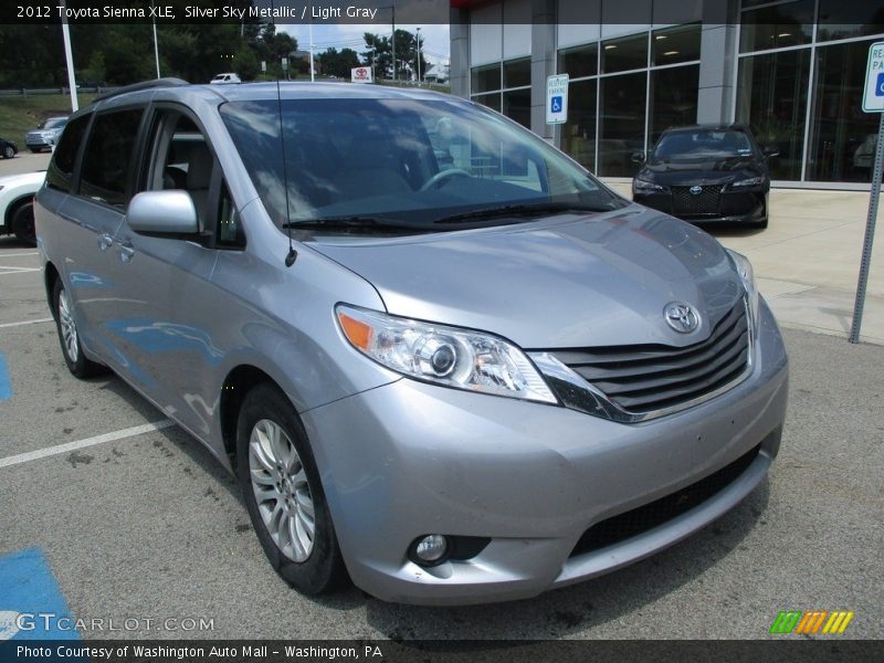 Silver Sky Metallic / Light Gray 2012 Toyota Sienna XLE