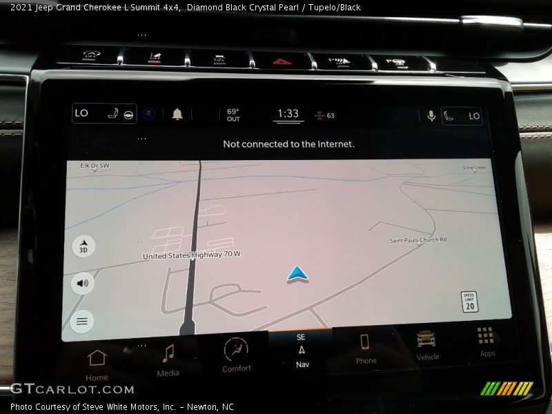 Navigation of 2021 Grand Cherokee L Summit 4x4