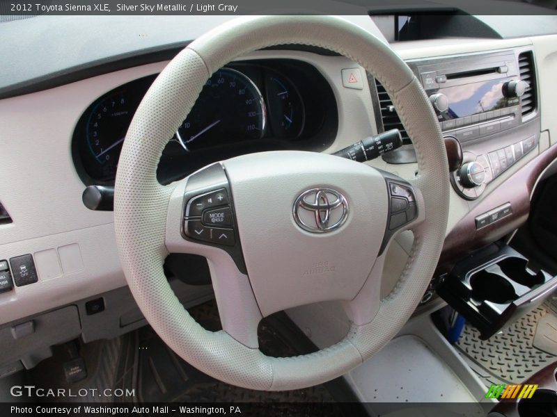 Silver Sky Metallic / Light Gray 2012 Toyota Sienna XLE