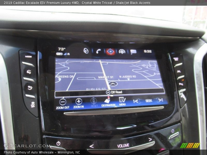 Crystal White Tricoat / Shale/Jet Black Accents 2019 Cadillac Escalade ESV Premium Luxury 4WD