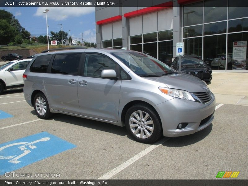 Silver Sky Metallic / Light Gray 2011 Toyota Sienna XLE AWD
