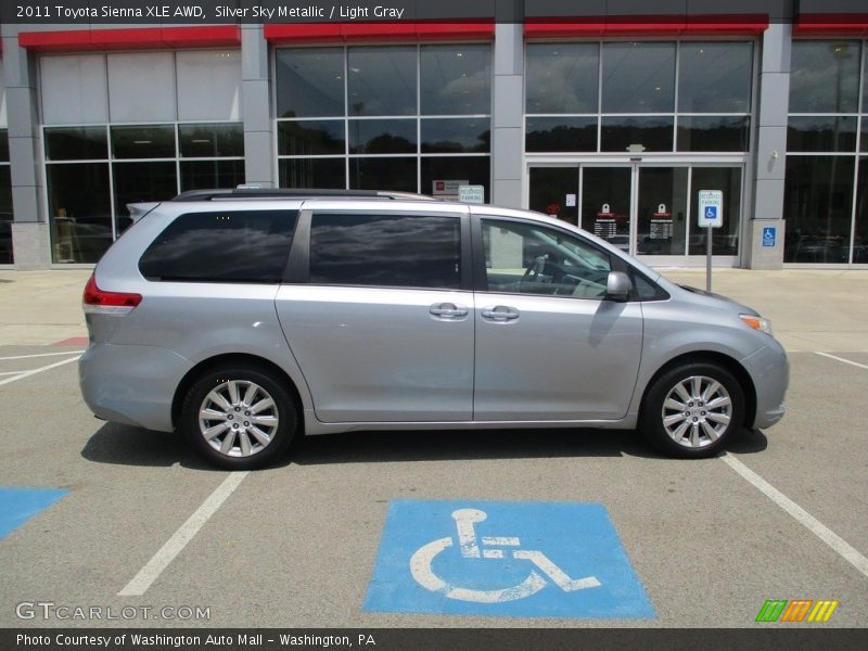 Silver Sky Metallic / Light Gray 2011 Toyota Sienna XLE AWD
